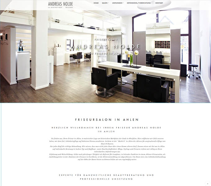 Screenshot der Website von Andreas Nolde