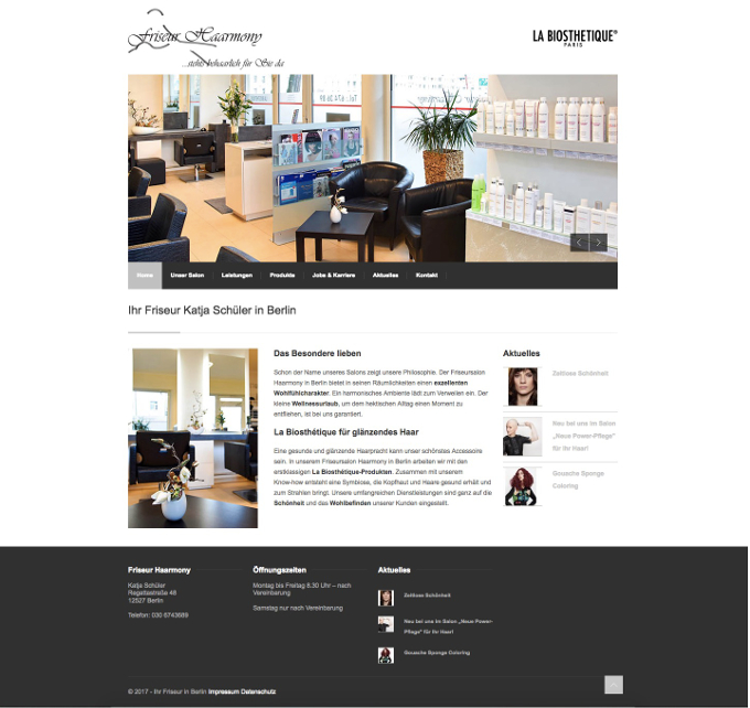 Screenshot der Website von Katja Schüler
