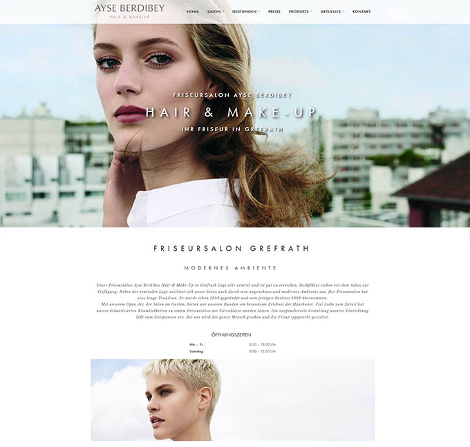 Screenshot der Website von Ayse Berdibey