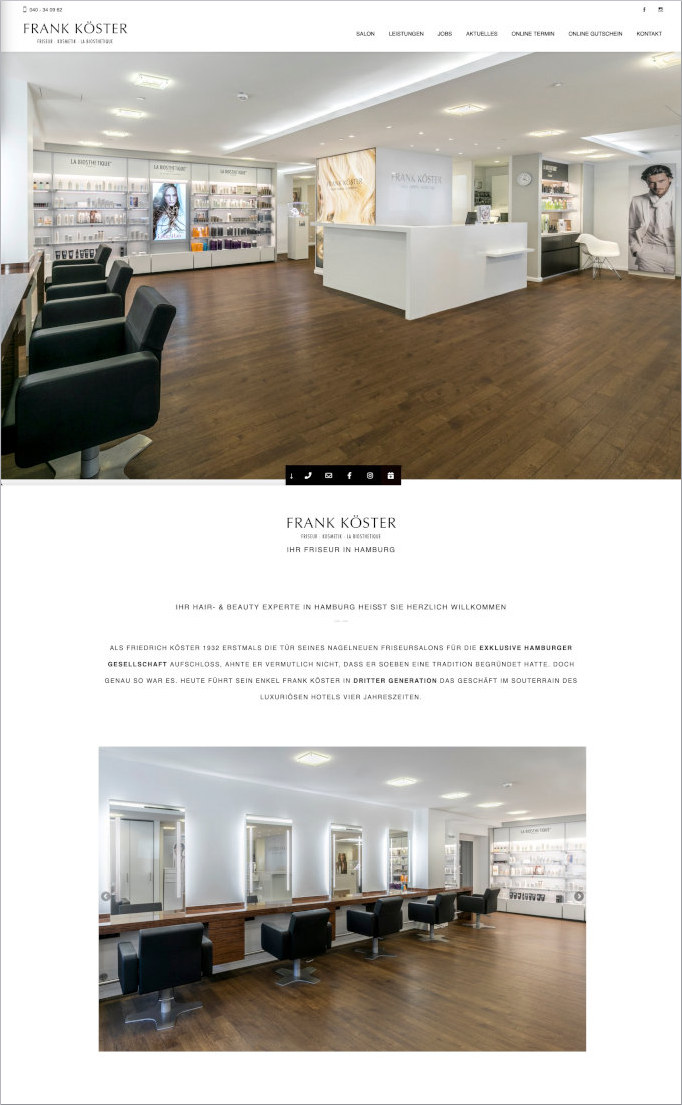 Screenshot der Website von Frank Köster