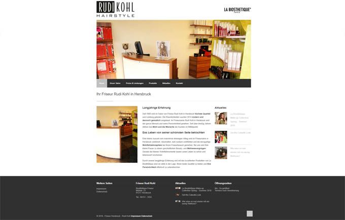 Screenshot der Website von Rudi Kohl