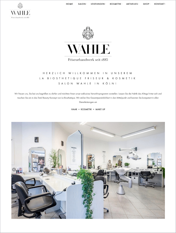Screenshot der Website von René Wahle