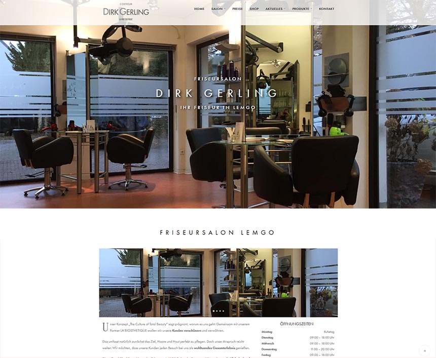 Screenshot der Website von Dirk Gerling