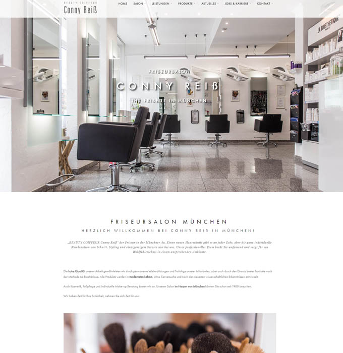 Screenshot der Website von Conny Reiß