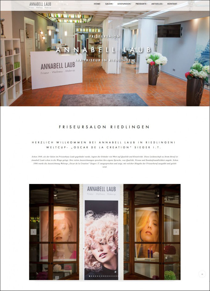 Screenshot der Website von Annabell Laub