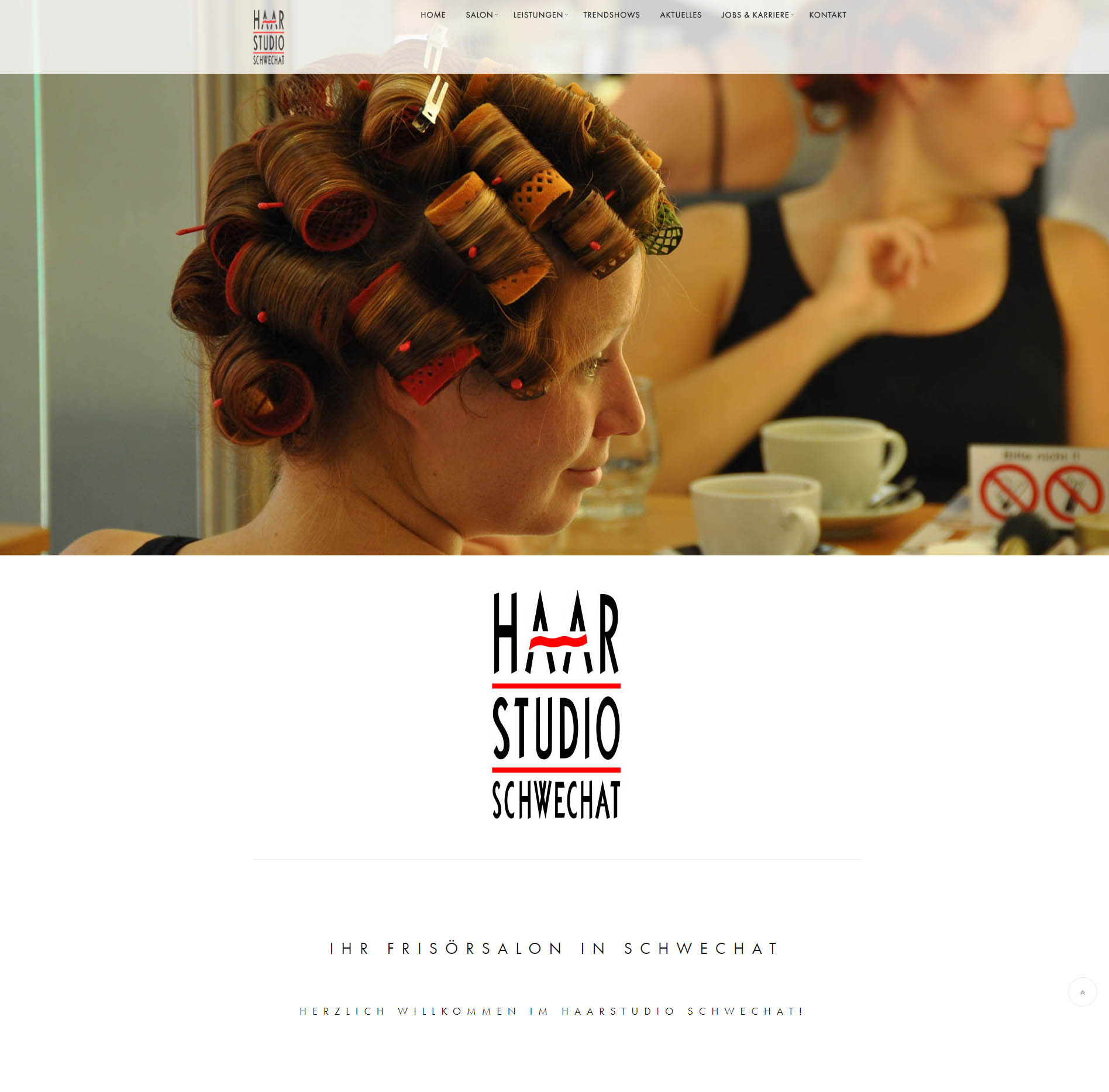 Screenshot der Website von Haarstudio Schwechat - Ebenberger & Lutz