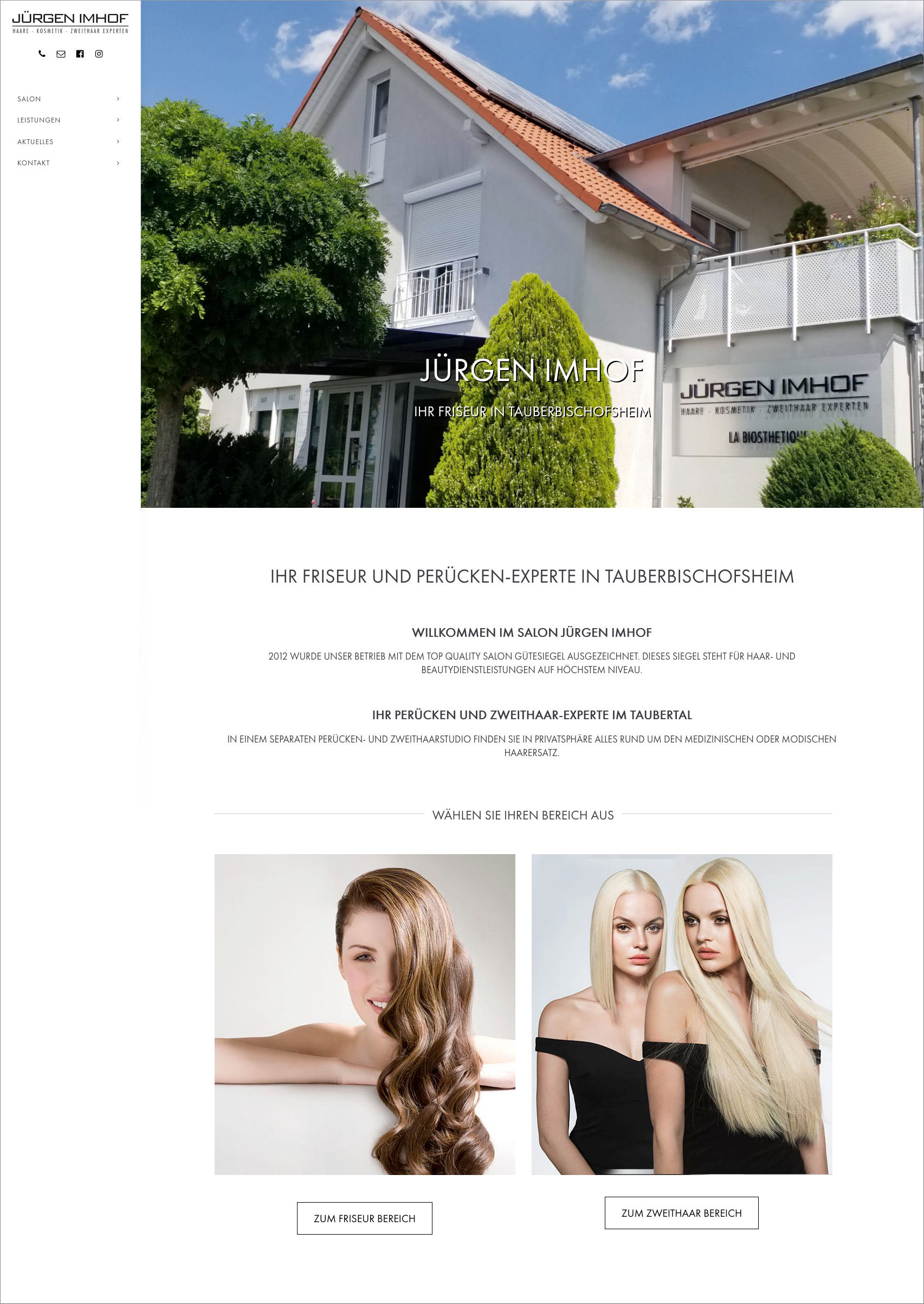 Screenshot der Website von Jürgen Imhof