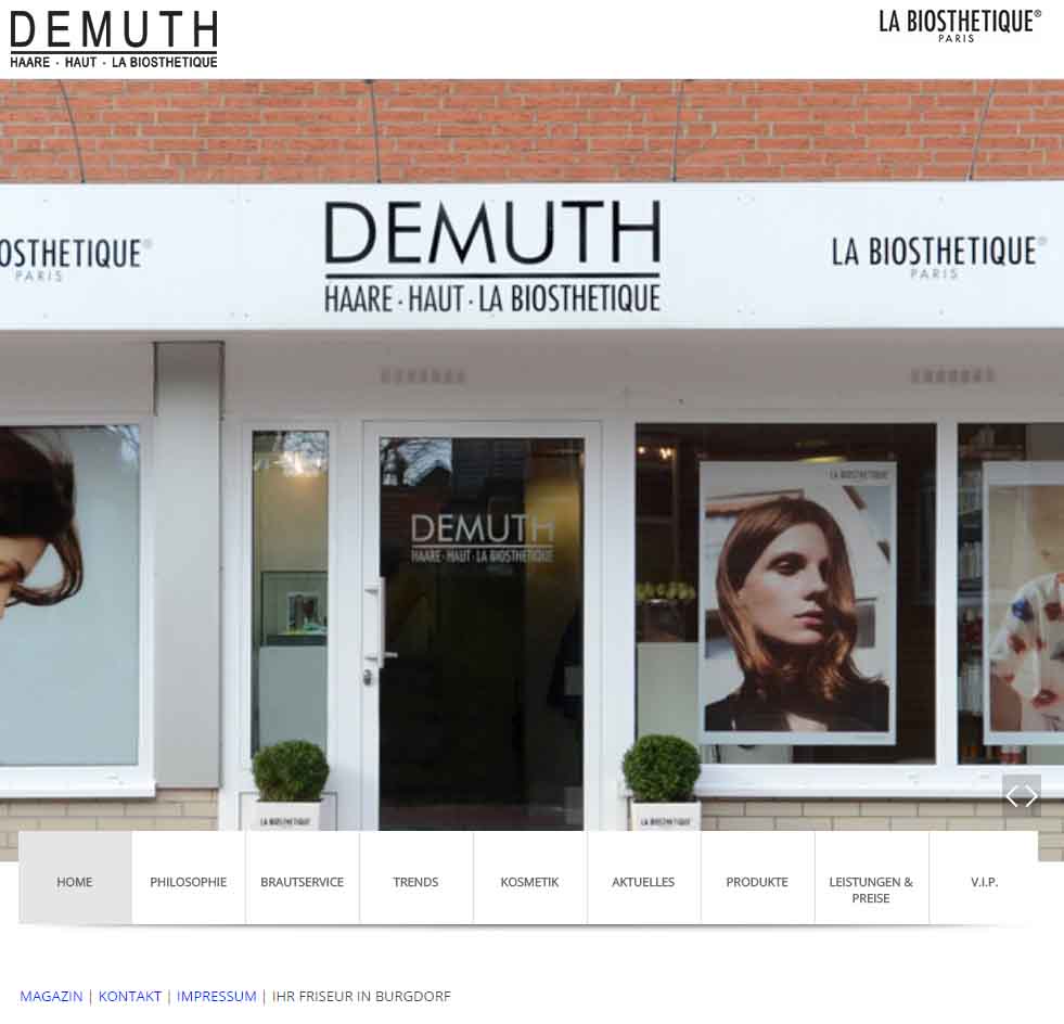 Screenshot der Website von Burkhard Demuth