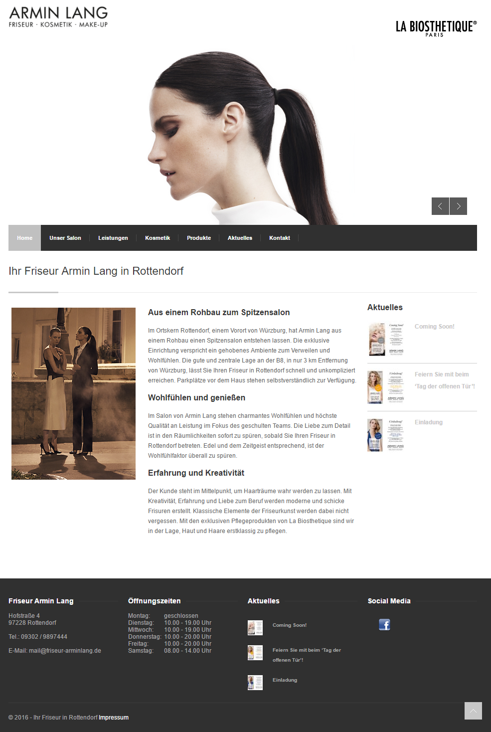 Screenshot der Website von Armin Lang