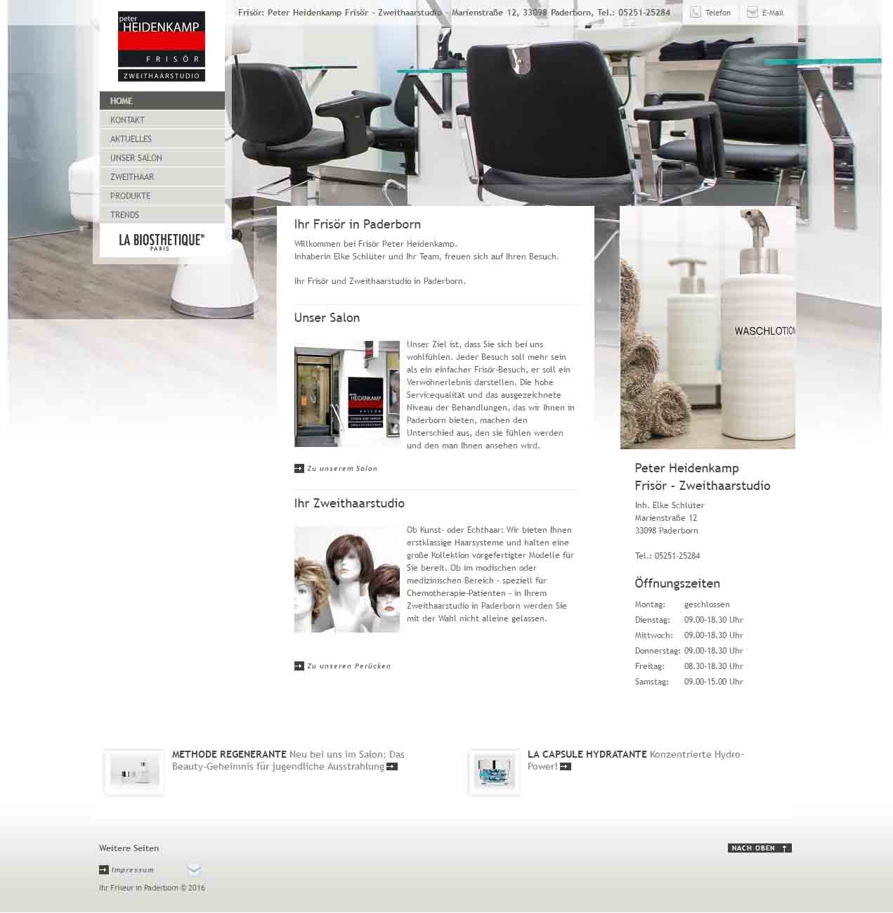 Screenshot der Website von Peter Heidenkamp