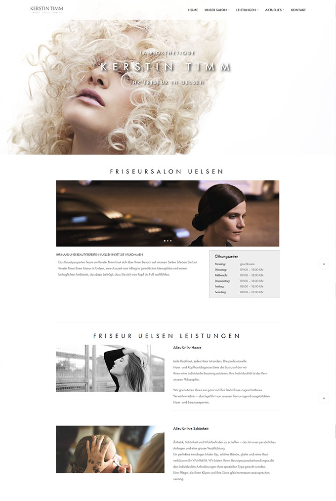 Screenshot der Website von Kerstin Timm